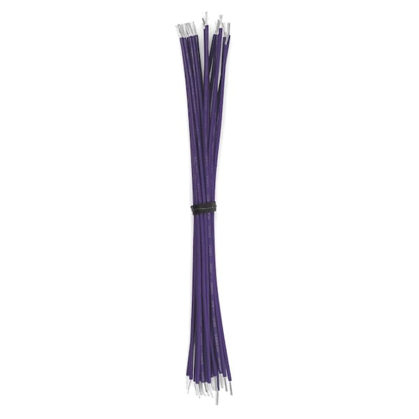 Lead Wire, UL1061, 16 AWG, Violet, 3 in, 50 PK